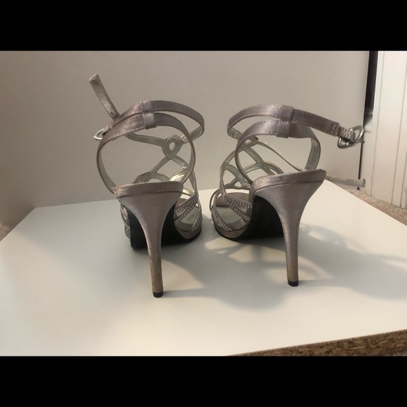 DSW Shoes Silver Sparkly Heels Poshmark